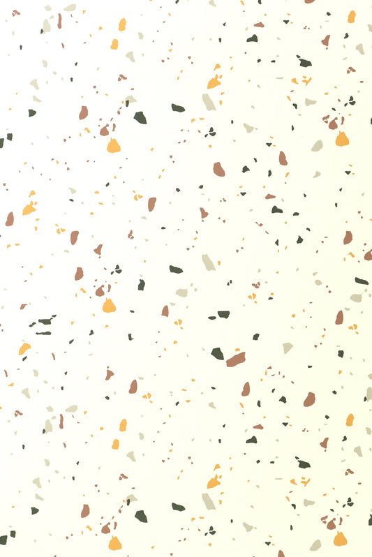 Matt stenska plošča - 96 x 280 cm / Teraco bela