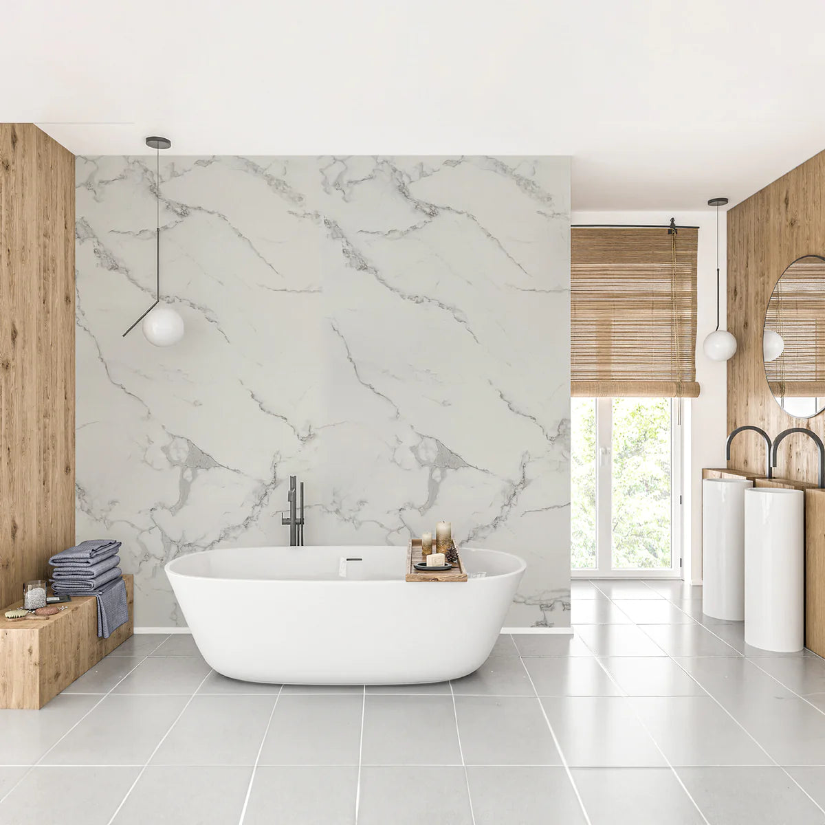 Decopa Marble Wall Panel - Bianco Carrara