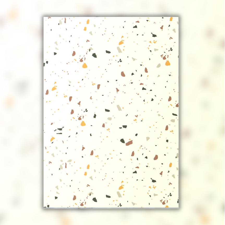 Matt wall panel - 96 x 280 cm / Terrazzo white